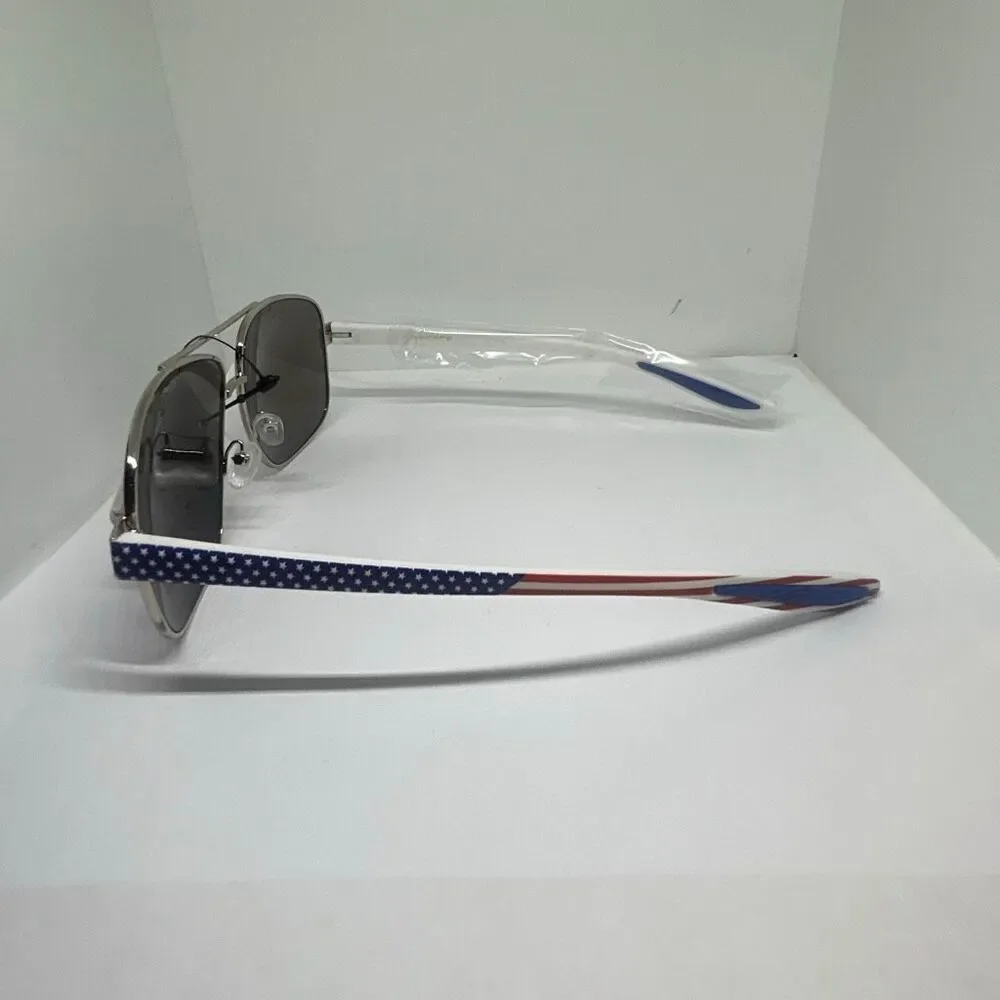 Air Force Aviator Mirrored Sunglasses Patriotic UV400 Classic Pilot Style